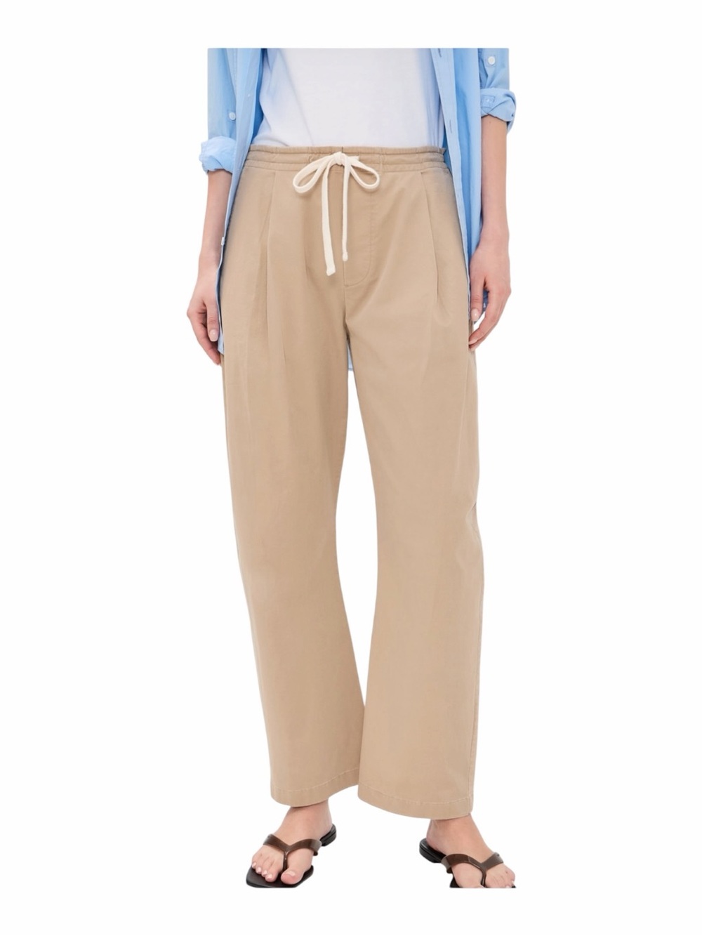 SoldOut NYC The Everything Pant Tan Organic Cotton Poplin Medium